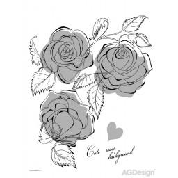 FL 1034 AG Design Samolepicí dekorace - samolepka na zeď - Růže, velikost 65 cm x 85 cm