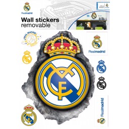 RM32 Samolepící dekorace FC Real Madrid, velikost 2 archy každý 29,7 x 42 cm cm