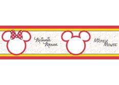 WBD 8068 AG Design Samolepicí bordura Mickey Mouse & Minnie silhouette, velikost 14 cm x 5 m