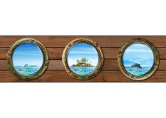 WB 8221 AG Design Samolepicí bordura na zeď Island, velikost 14 cm x 5 m