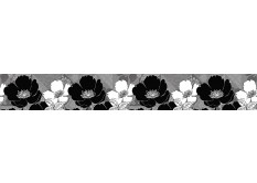 WB 8239 AG Design Samolepicí bordura na zeď Black Flowers - Černé květiny, velikost 14 cm x 5 m